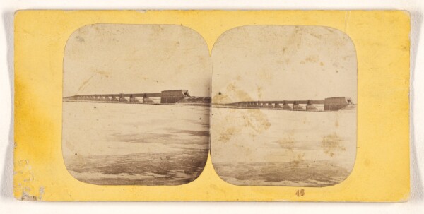 William Notman, Victoria Bridge, Montreal. Inscriptions Erected, A.D. 1859. Robert Stephenson & Alex. M. Ross, Engineers. Built...James Hodges..