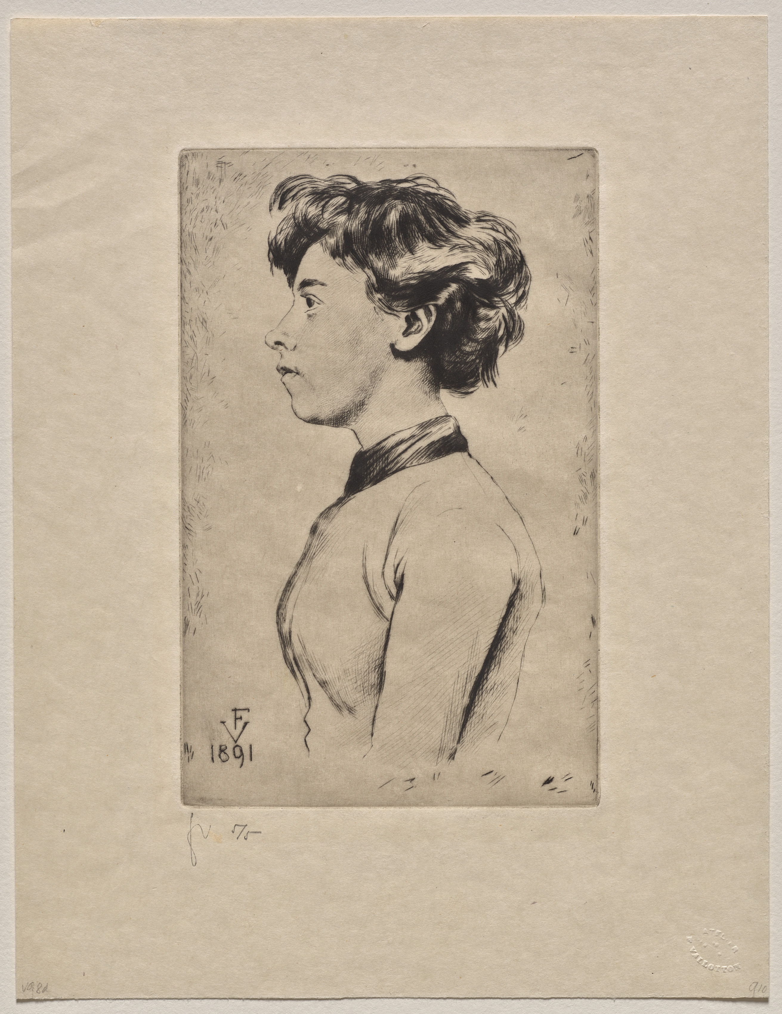 Félix Vallotton, Young Girl in Profile
