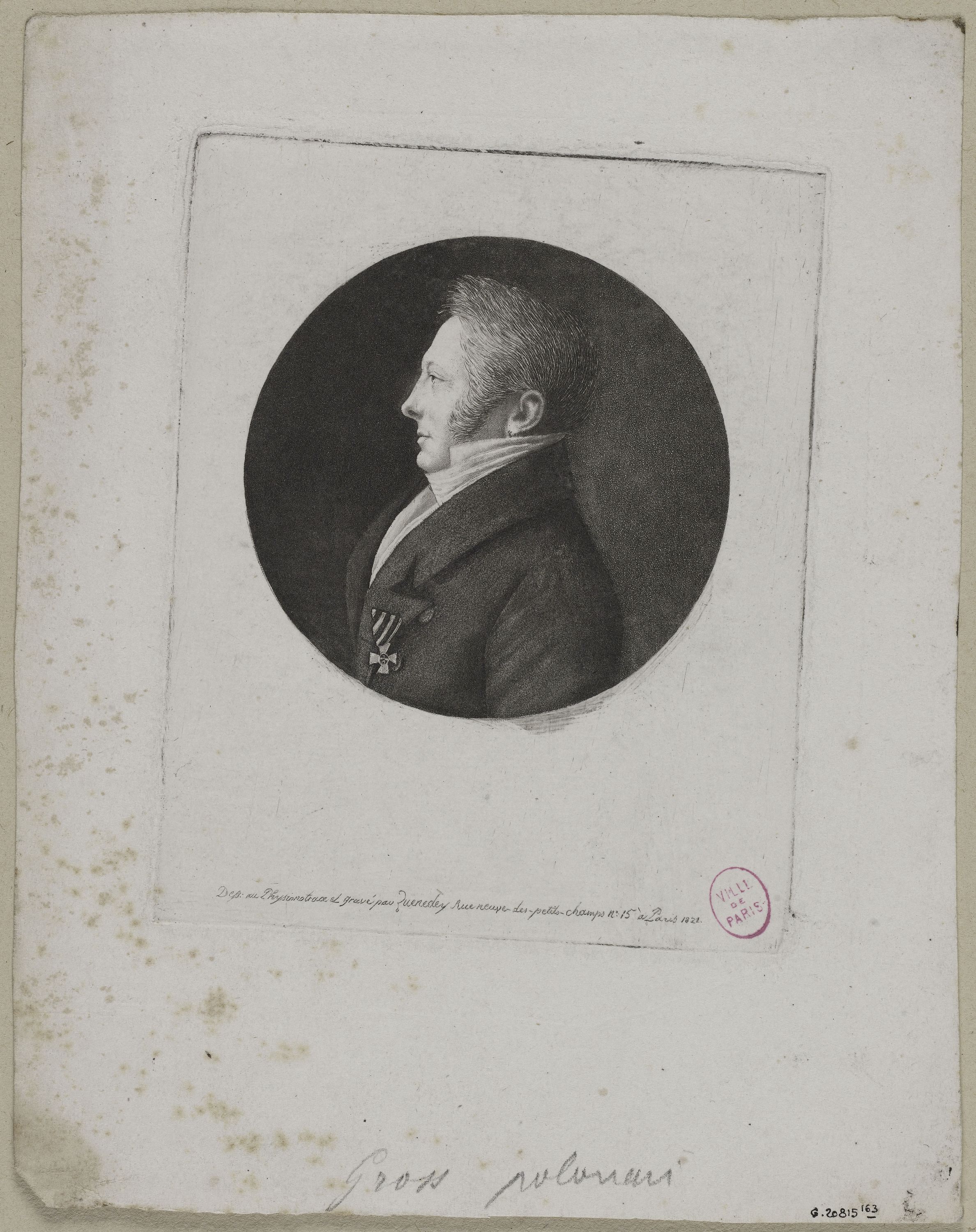Edmé Quenedey, Portrait de Monsieur Gross, polonais