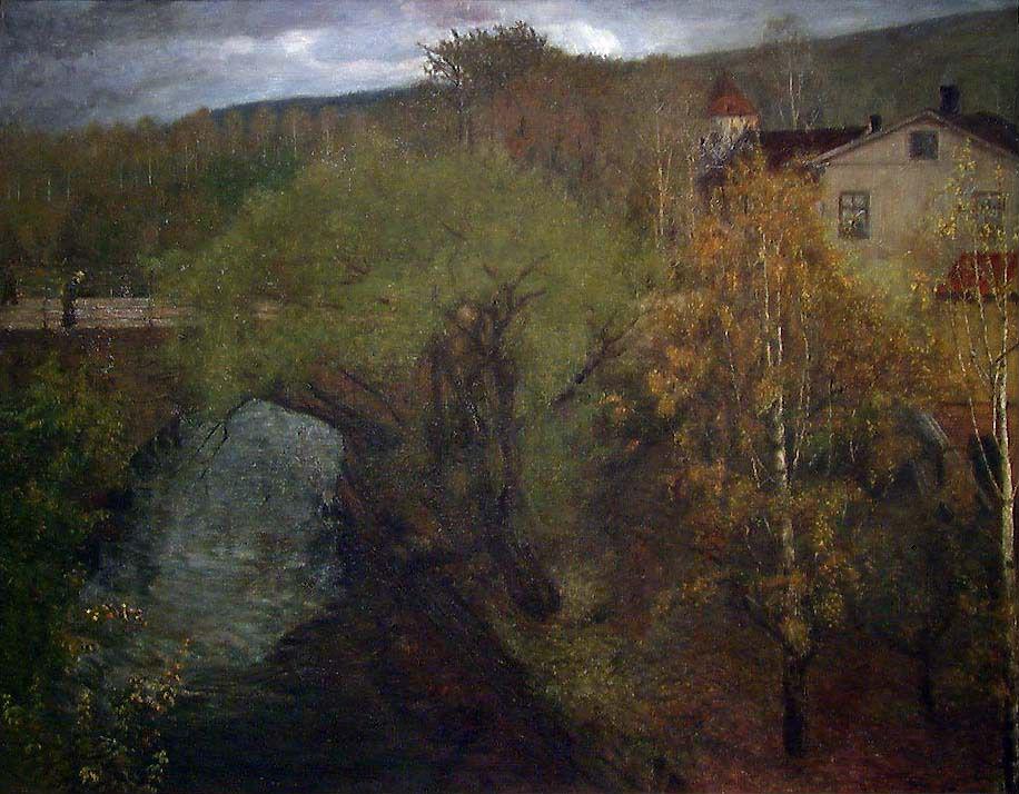 Halfdan Strøm, The Bridge "Geitebrua" over Loelven in Oslo