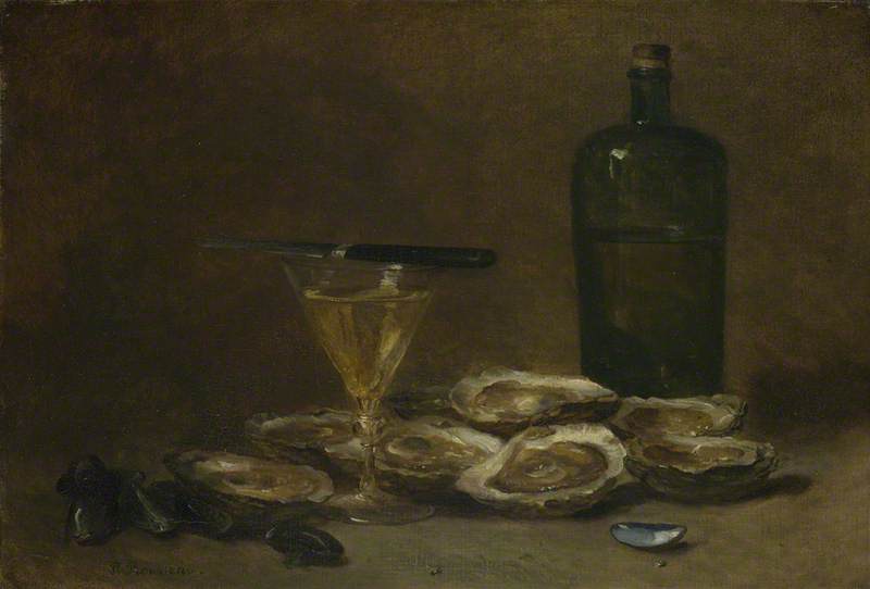 Philippe Rousseau, Still Life with Oysters