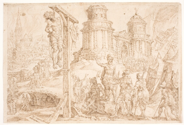 Maarten van Heemskerck, Aj's ødelæggelse og hængningen af kongen