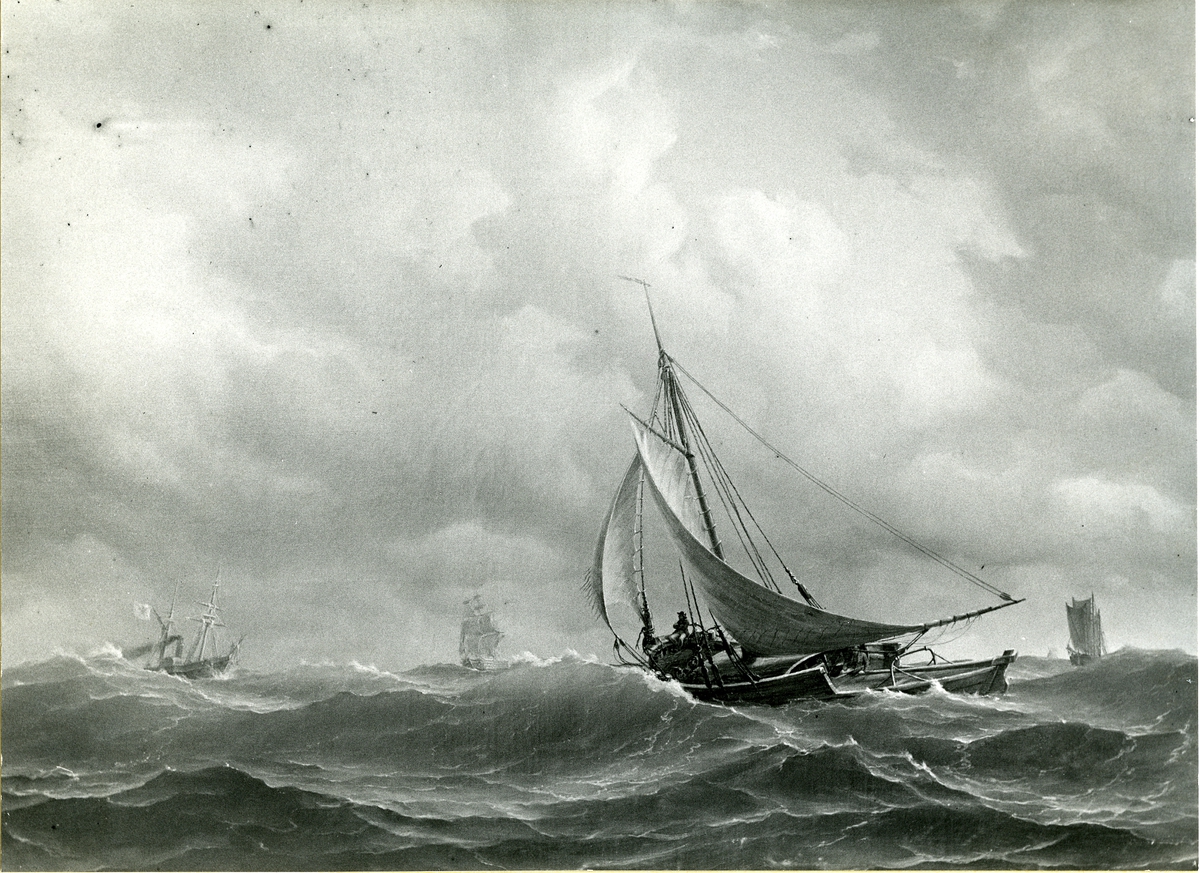 Okänd fotograf, Marin. Oljemålning 1849. Storlek 89 x 125 cm.