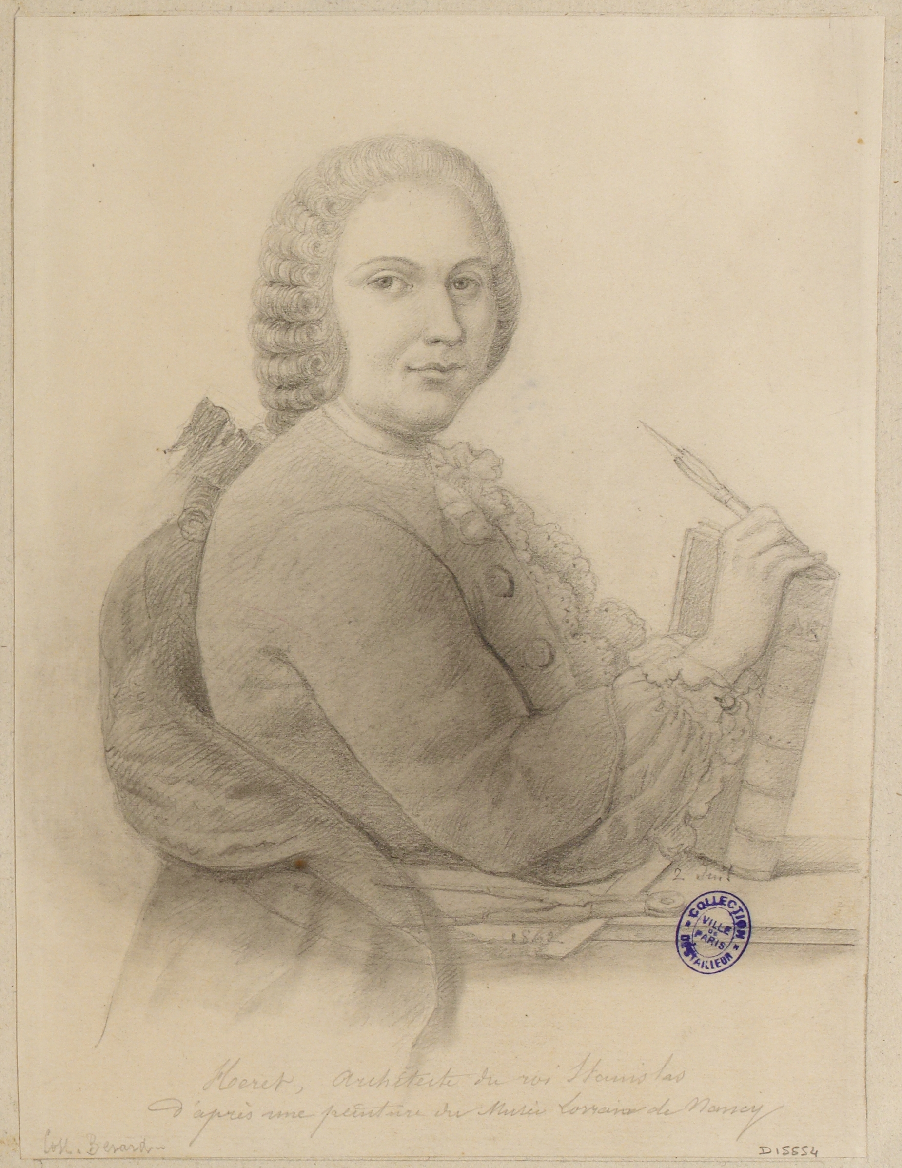 Anonyme, Portrait de Heret, architecte du roi Stanislas