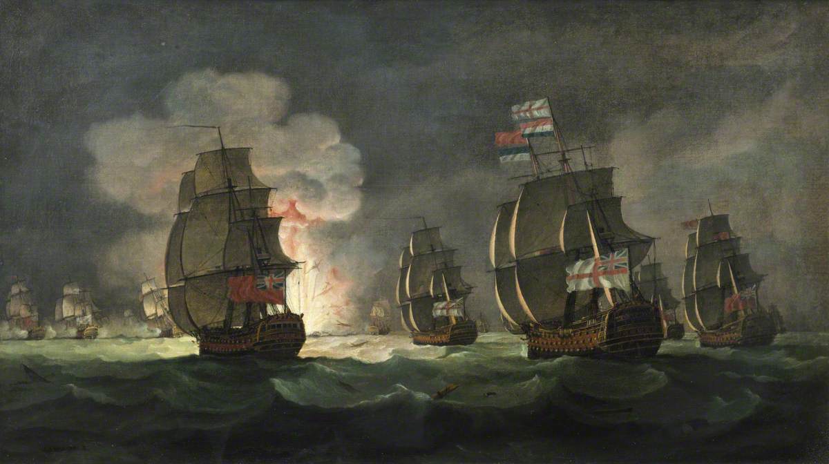 Thomas Luny, The Moonlight Battle off Cape St Vincent, 16 January 1780