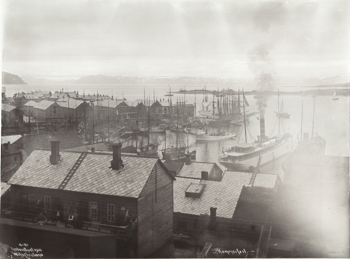 Anders Beer Wilse, Prot: Hammerfest - Havnen med Neptun 2/7 1906