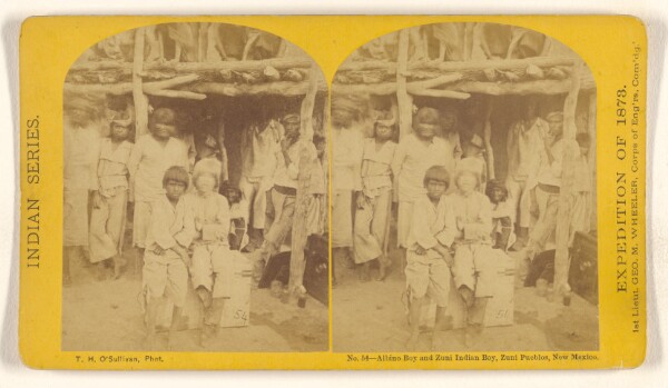 Timothy H. O'Sullivan, Albino Boy and Zuni Indian Boy, Zuni Pueblos, New Mexico.