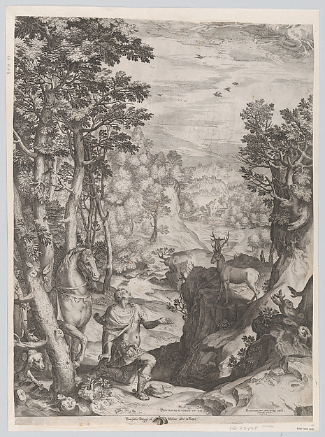 Cornelis Cort, St. Eustace in the Wilderness