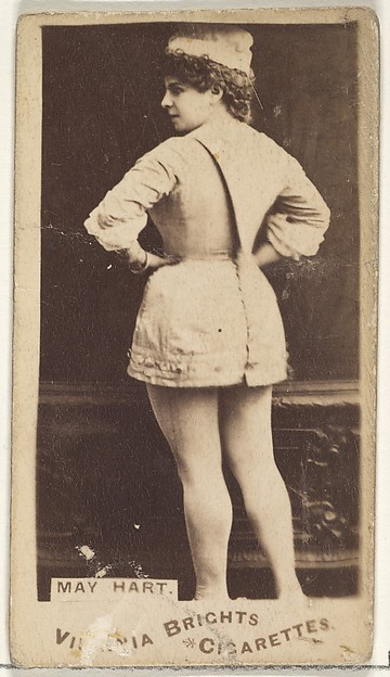 Allen & Ginter, May Hart, from the Actors and Actresses series (N45, Type 1) for Virginia Brights Cigarettes