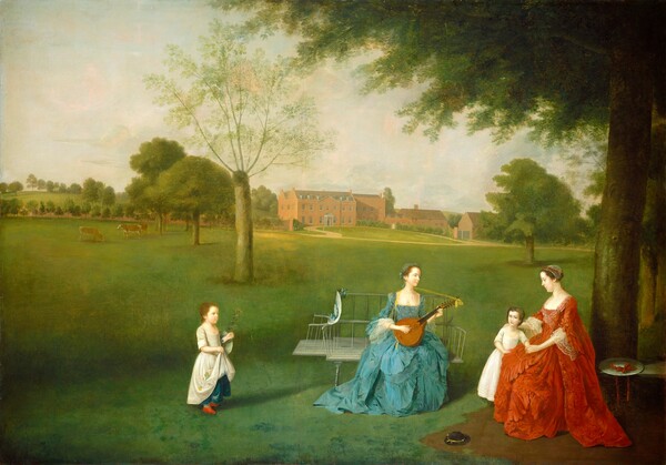 Arthur Devis, Members of the Maynard Family in the Park at Waltons
