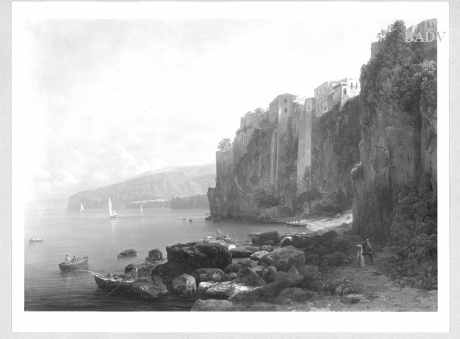 Thomas Ender, Rocky coast in Italy