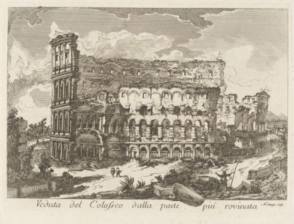 Unknown, Veduta del Colosseo dalla parte più rovinata