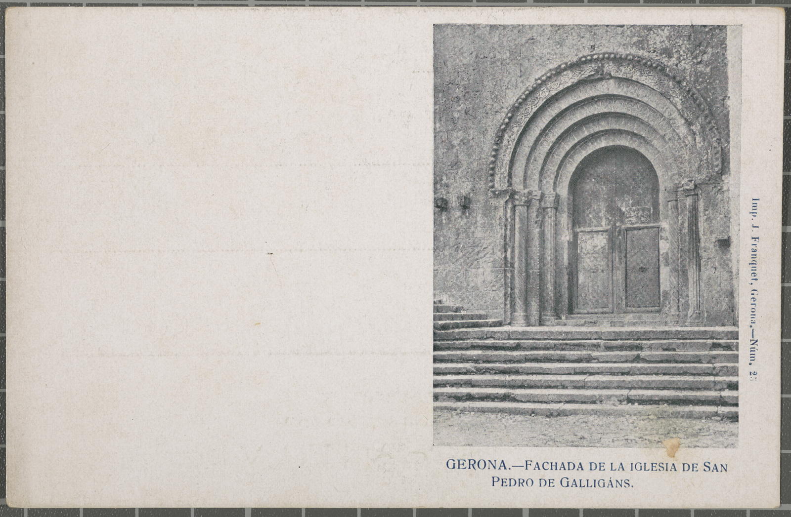 Desconegut, Gerona.-Fachada de la iglesia de San Pedro de Galligans. Gerona.-Núm. 25