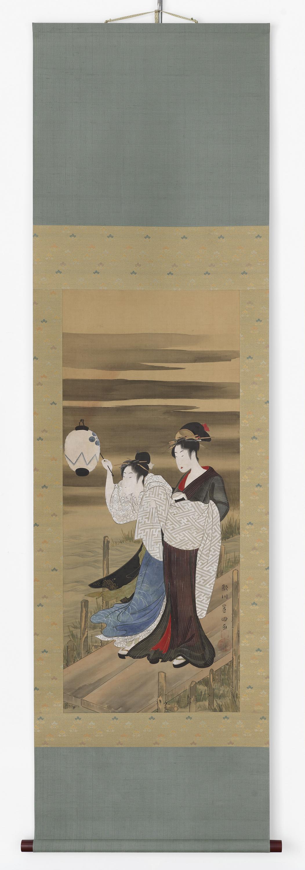 Utagawa Toyokuni I, Courtesan and Maid