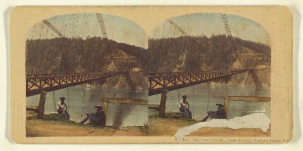 London Stereoscopic and Photographic Company, The Lewiston Suspension Bridge, Niagara River, U.S. Sectional View.