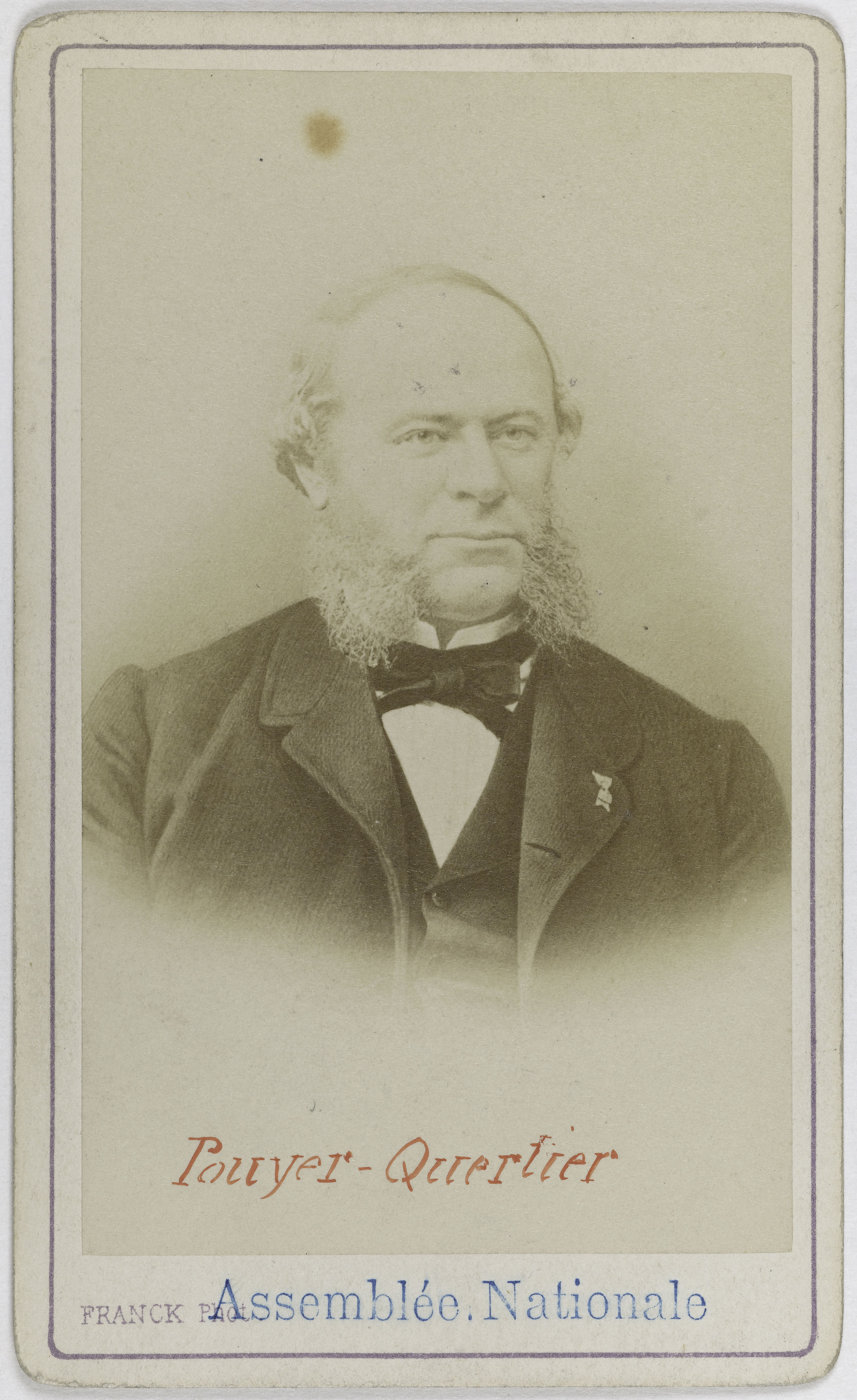 Franck, Portrait d'Auguste Thomas Pouyer-Quertier, (1820-1891), (homme politique)