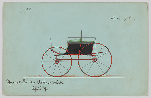 Brewster & Co., Design for Dog Cart or 2 Wheeler, no. 4076