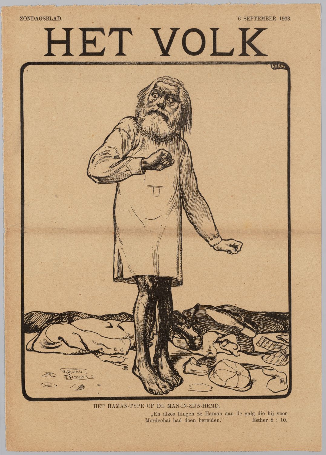 Hahn, Albert,draughtsman., Het Haman-type of de man-in-zijn-hemd