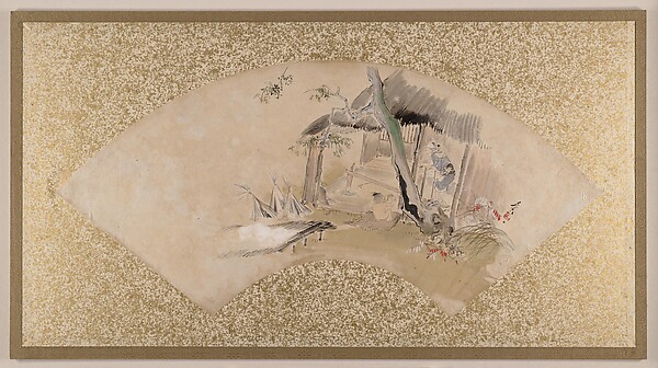 Shibata Zeshin, House with Woman and Baby