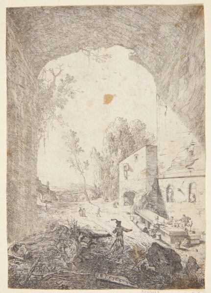 Bartholomeus Breenbergh, Herberg ved Grotta della Ninfa Egeria