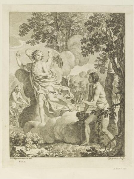 Francis Hayman, Adam and Eve with the Archangel Raphael