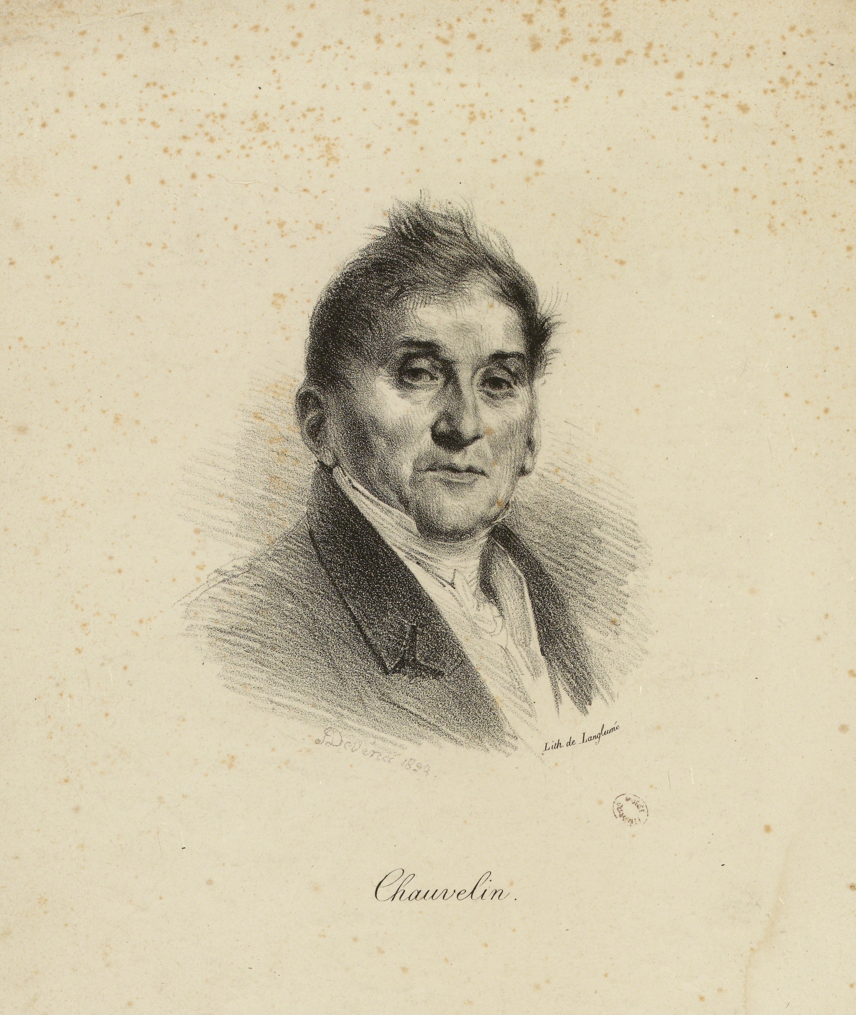 Achille Devéria, Portrait de Monsieur de Chauvelin (1766-1832), député de Côte d'Or en 1804.(IFF 17)