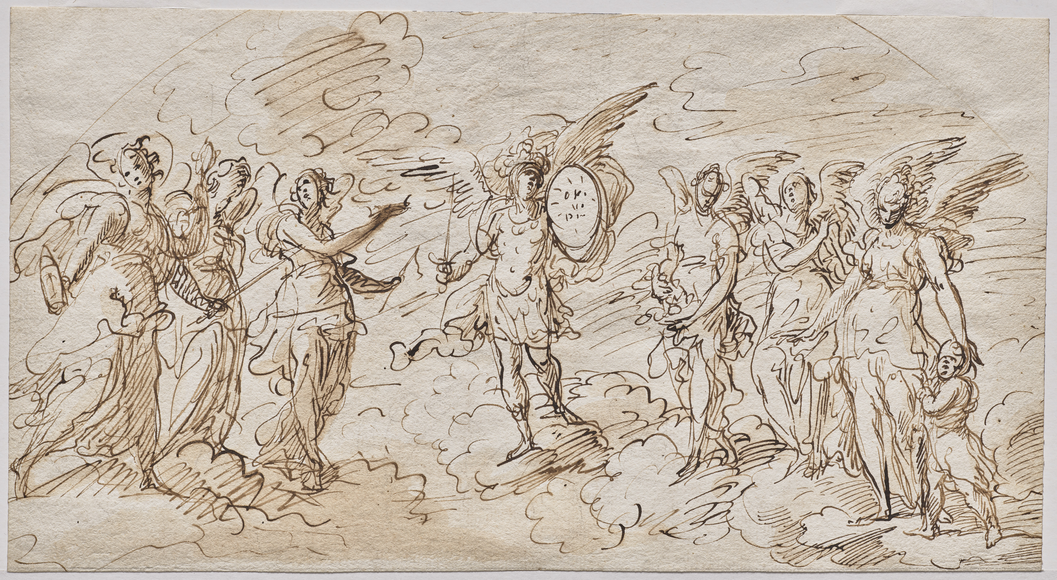 Massimo Stanzione, The Seven Archangels (recto)