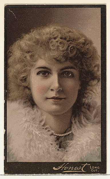 W. Duke, Sons & Co., Blonde actress wearing white fur collar, from Stars of the Stage, Third Series (N131) issued by Duke Sons & Co. to promote Honest Long Cut Tobacco