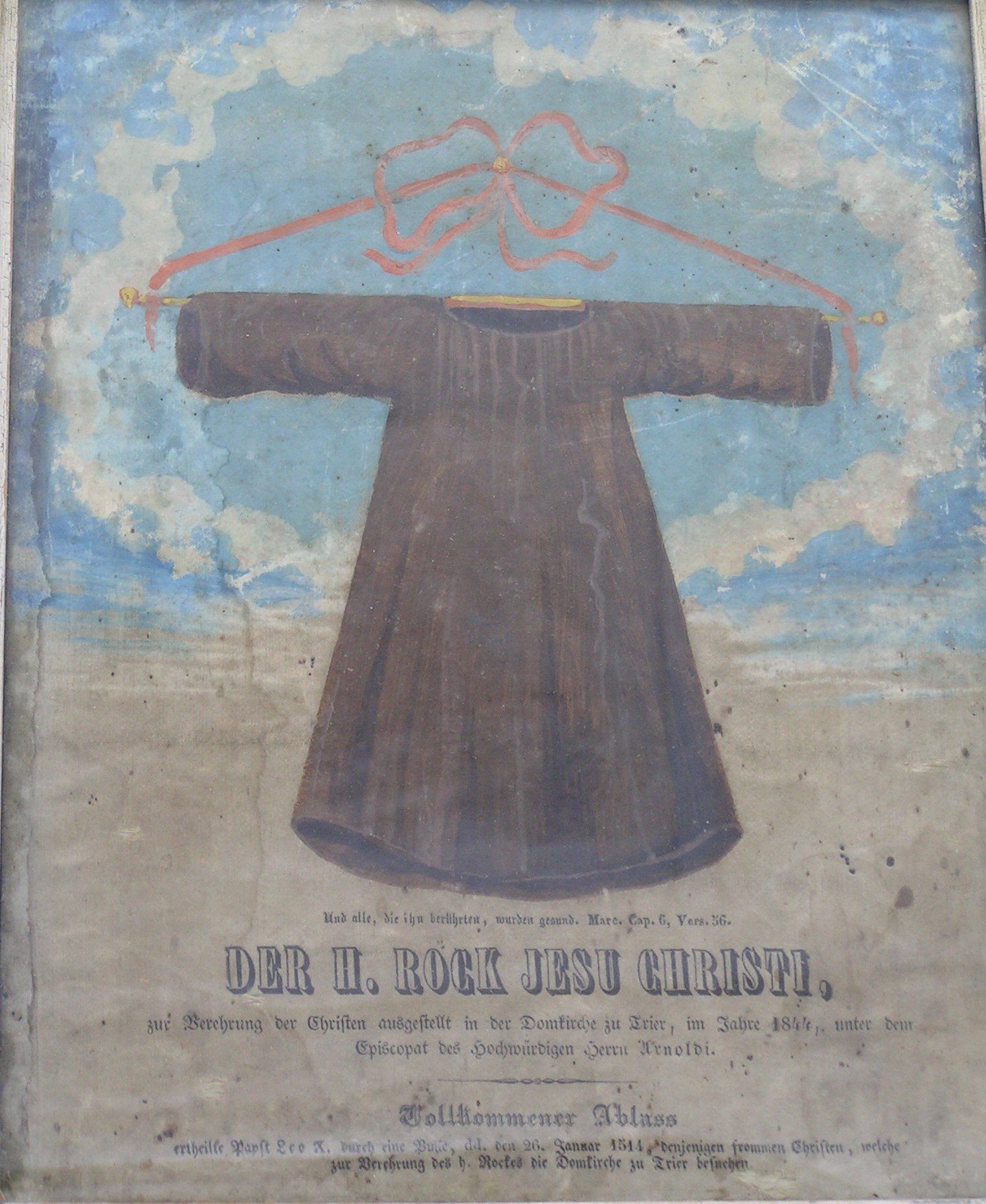Unknown artist, Seidenes Andenkenbild zur Ausstellung des Heiligen Rocks 1844