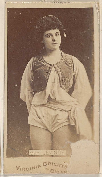 Allen & Ginter, May Levinge, from the Actors and Actresses series (N45, Type 1) for Virginia Brights Cigarettes