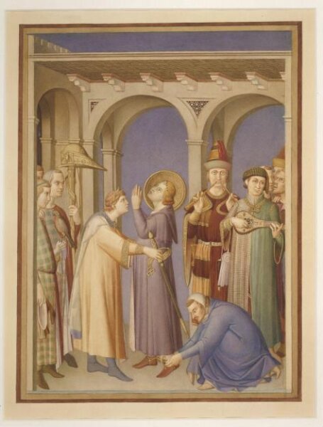 Unknown, Copy after the painting St Martin renouncing the  Emperor's Service by Simone Martini in the Lower  Church, San Francesco, Assisi