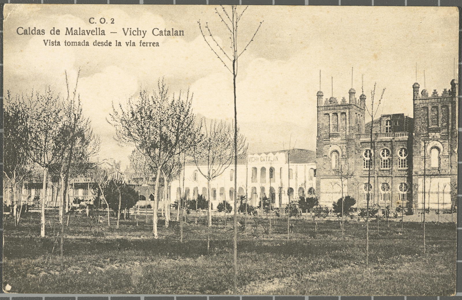 Desconegut, C.O. 2 Caldas of Malavella - Vichy Vista tomada desde la viía ferrea