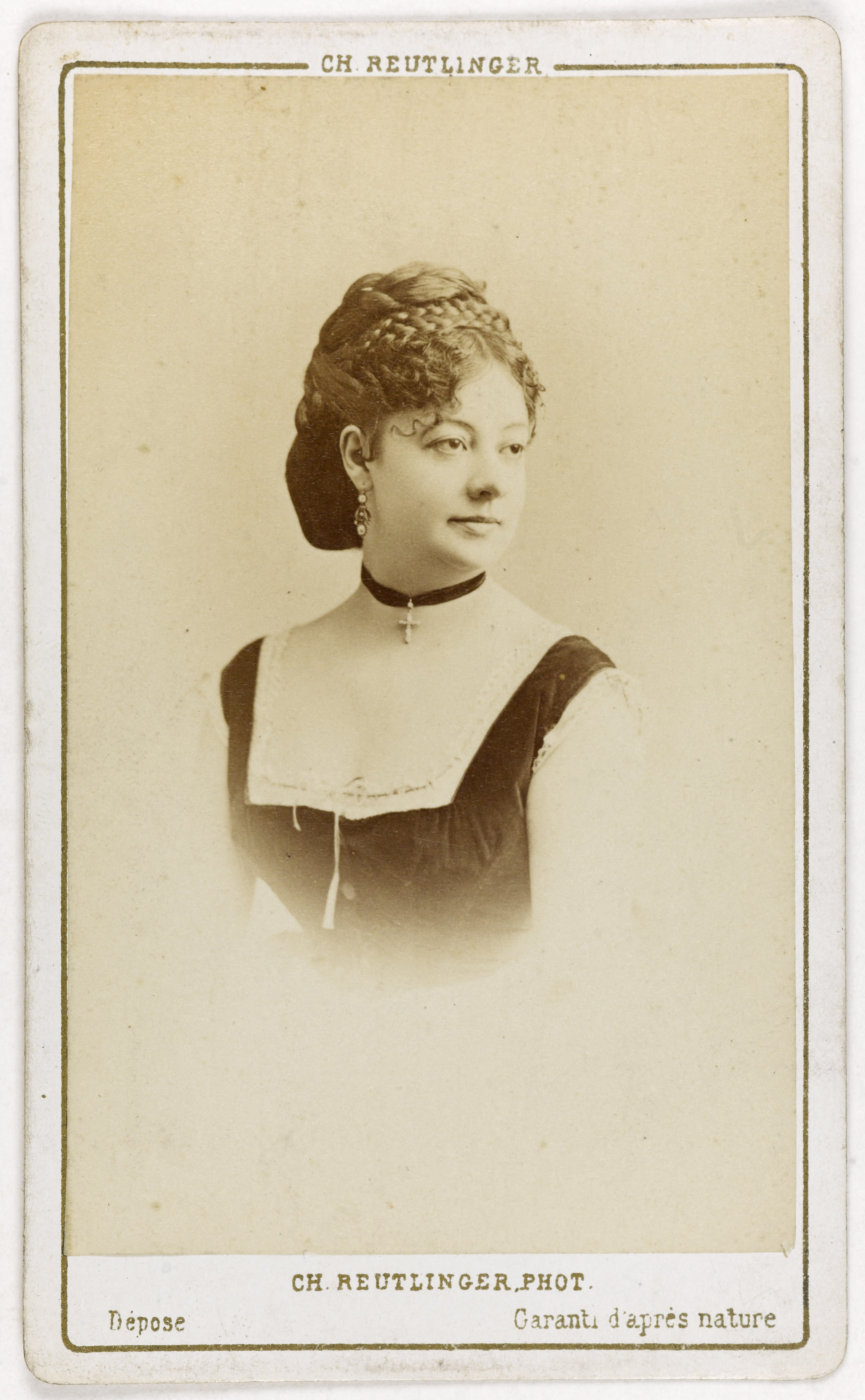 Charles Reutlinger, Portrait de Valérie Anselin, dite Valérie (1849-1883), actrice au Théâtre Déjazet en 1868 et au Palais Royal.