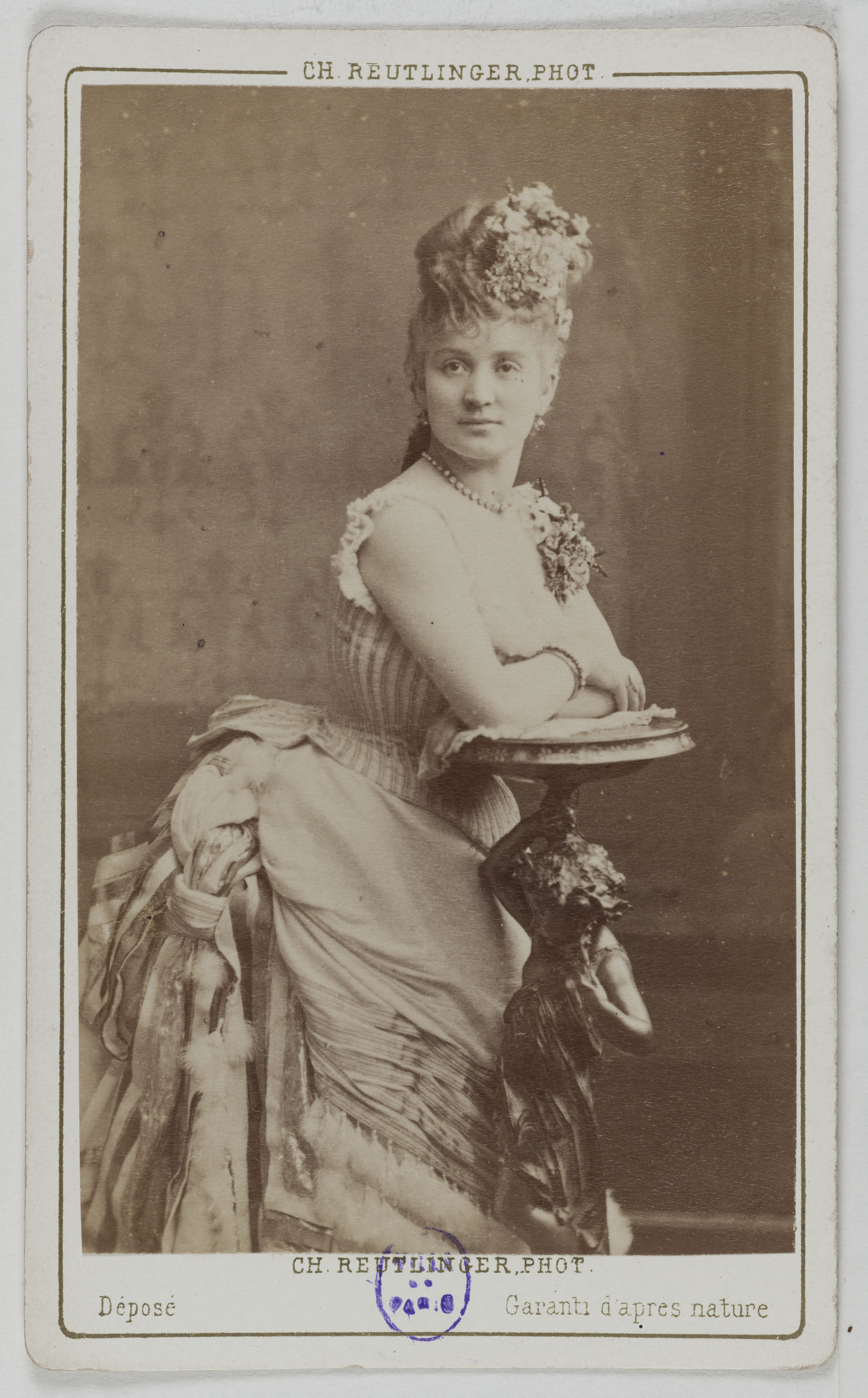 Charles Reutlinger, Portrait de Berthe Legrand (Adèle Blanchart dite, 1850-1910), (actrice)