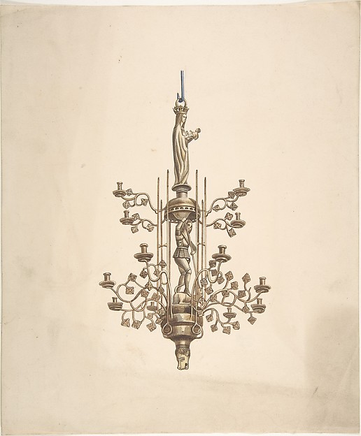 Anonymous, British, 19th century, Design for a candelabrum