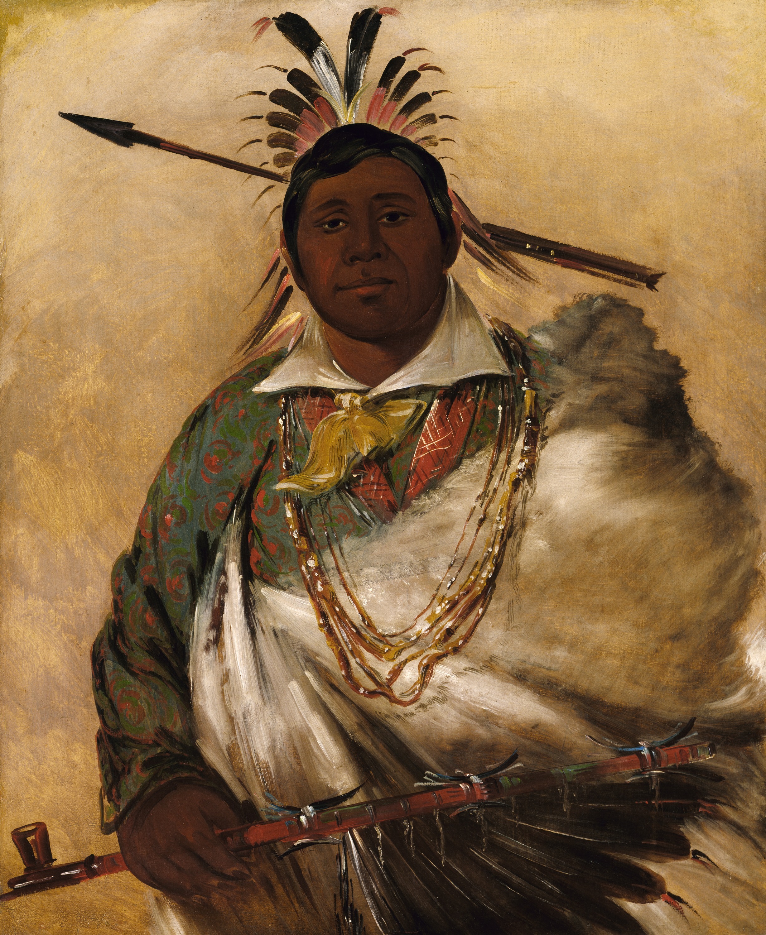 George Catlin, Téh-ke-néh-kee, Black Coat, a Chief