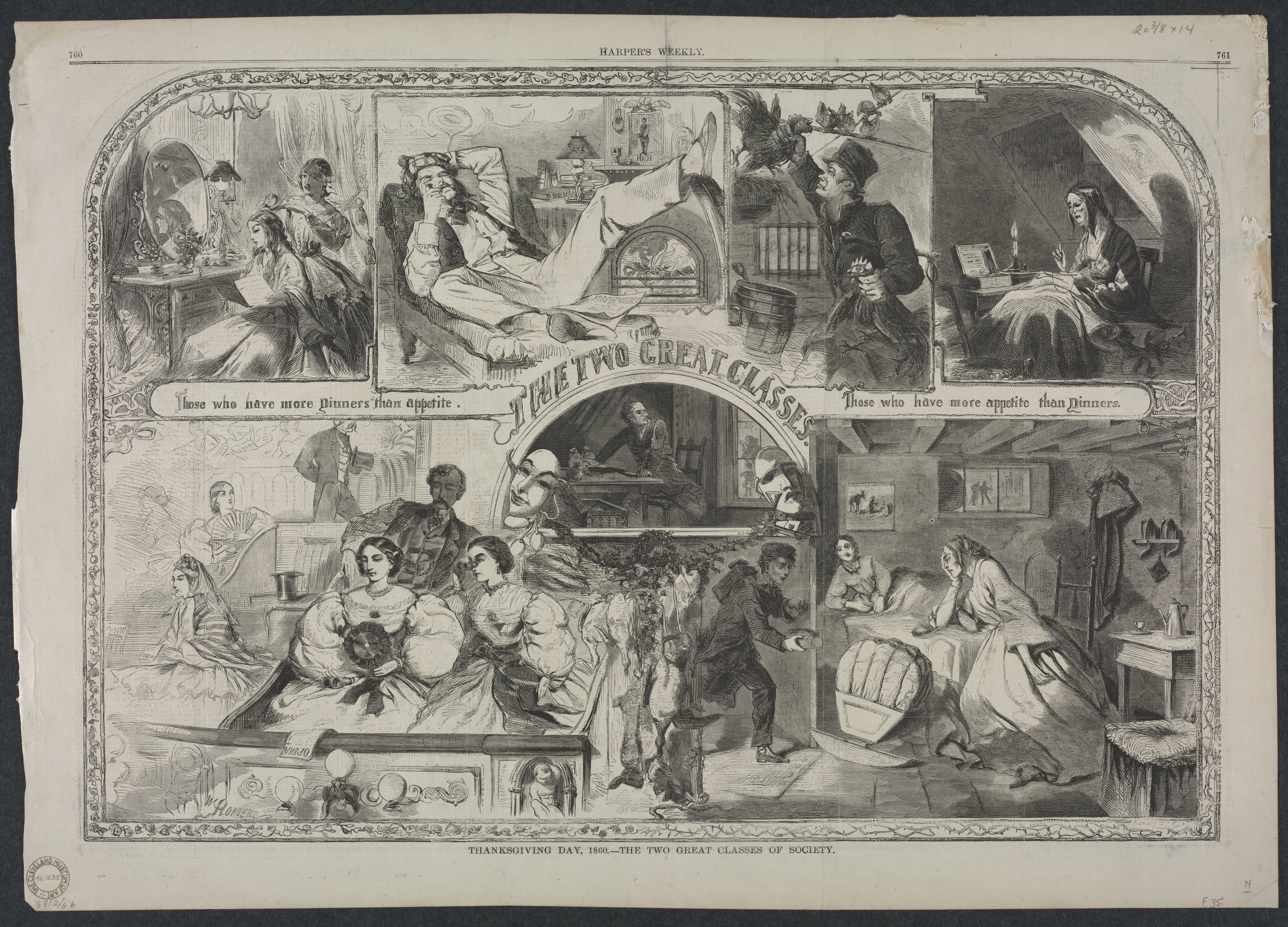 Winslow Homer, Thanksgiving Day, 1860 - The Two Great Classes of Society