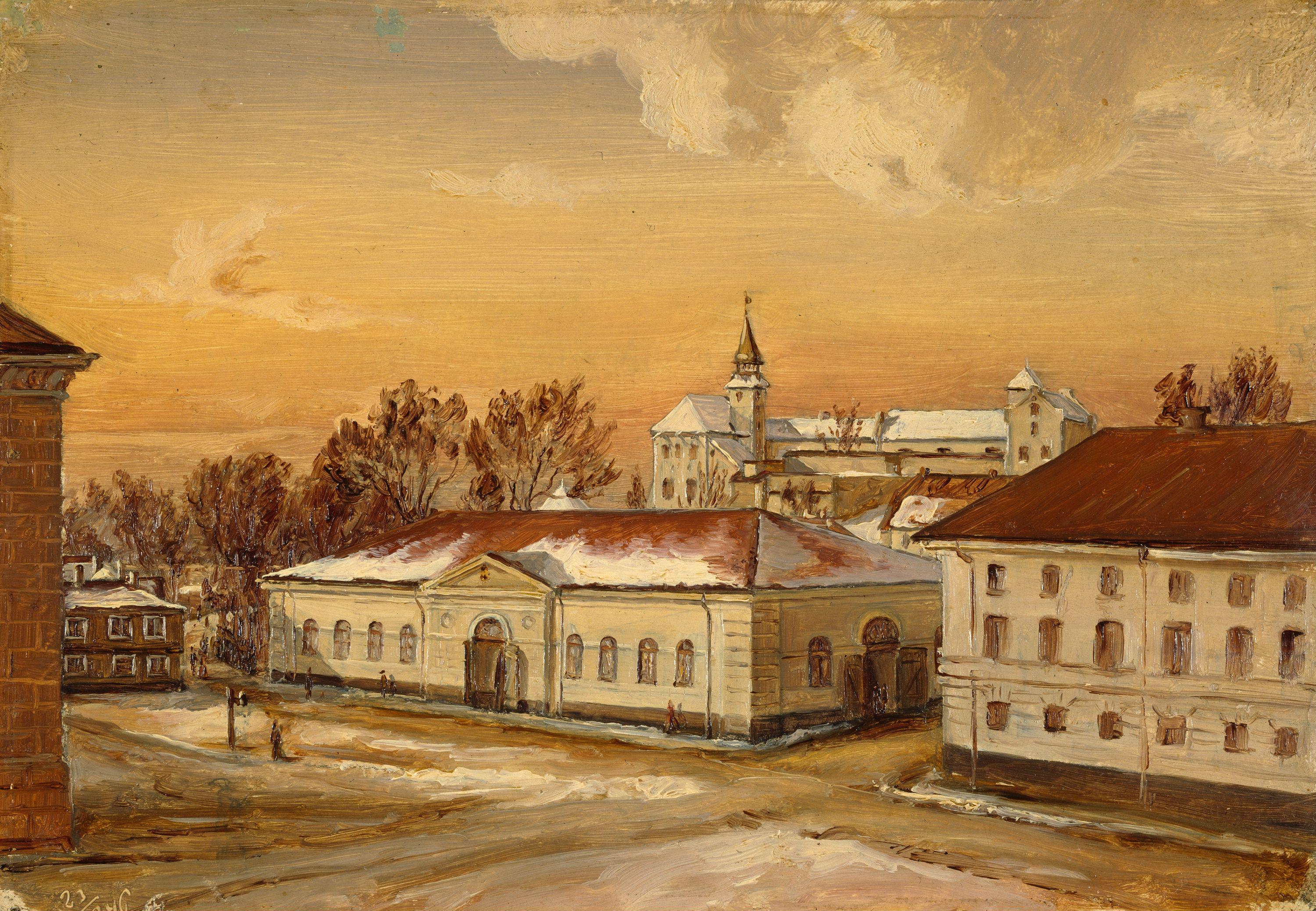 Hans Gude, The Riding School at Akershus Castle
