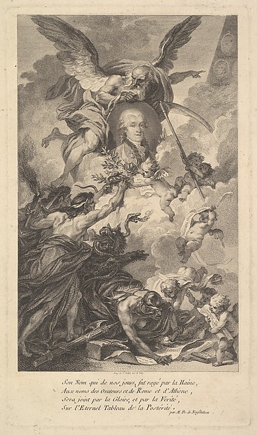 Augustin de Saint-Aubin, Portrait of Simon-Nicolas-Henri Linguet