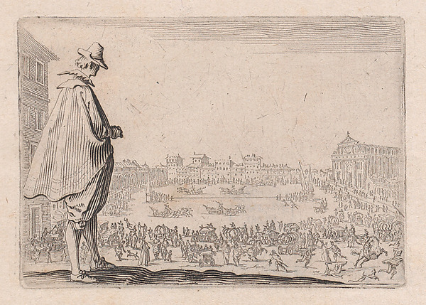 Jacques Callot, La Course de Chars sur la Place Santa Maria Novella a Florence (The Chariot Race on the Piazza Santa Maria Novella in Florence), from "Les Caprices" Series B, The Nancy Set