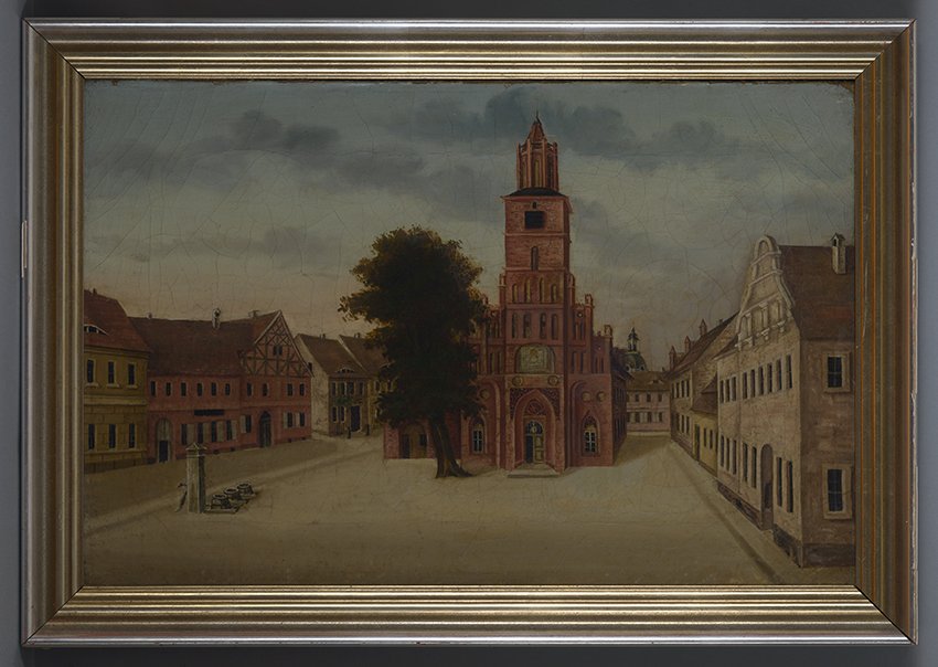 Albert Eisfeld (Maler), Eisfeld, Albert (zugeschrieben): Altstädtisches Rathaus von Brandenburg (Havel), 1848