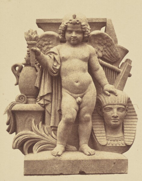 Édouard Baldus, ["L'Art égyptien", Sculpture by François Gaspard Aimé Lanno, Decoration of the Louvre, Paris]