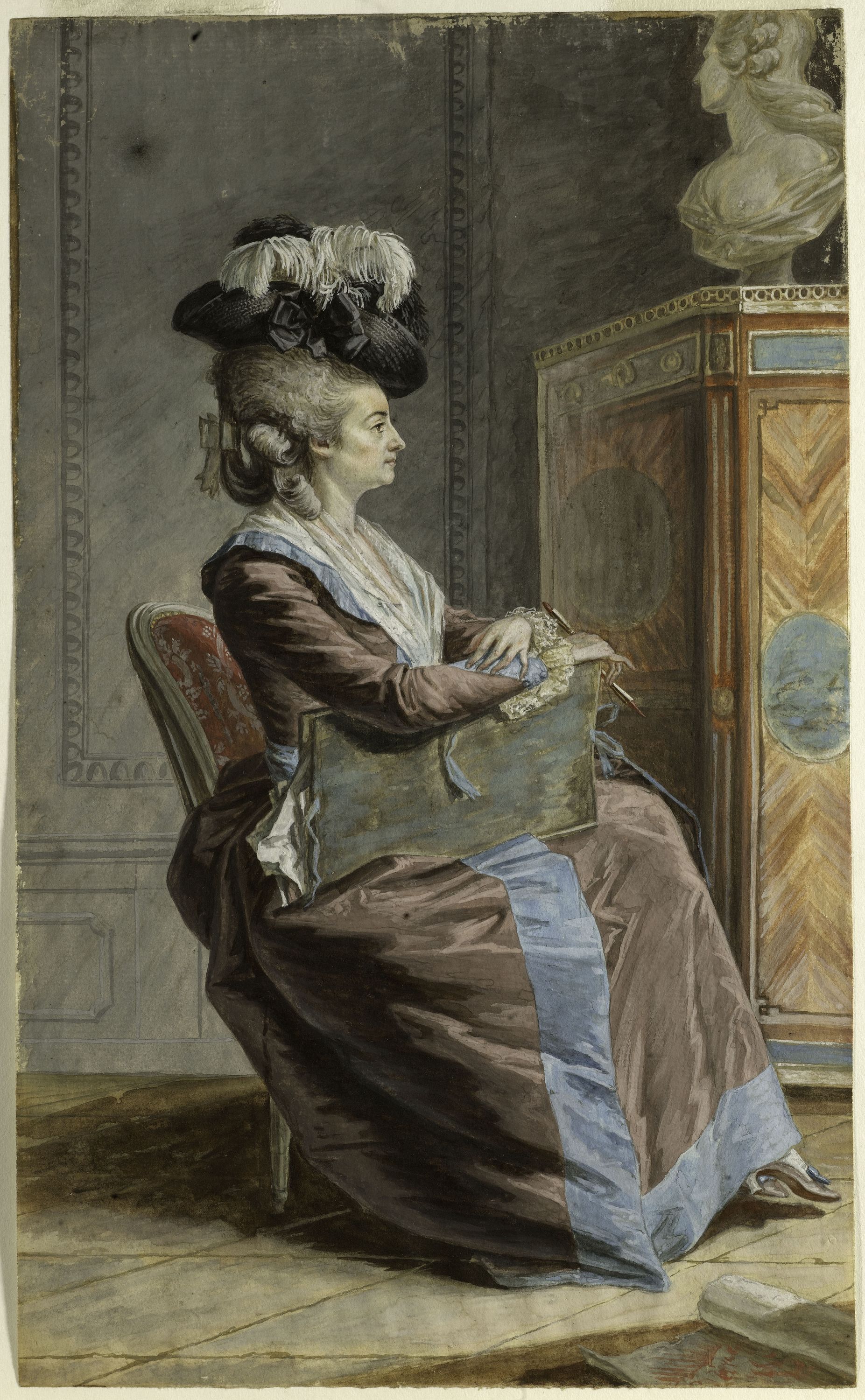 Ecole française, La Dessinatrice