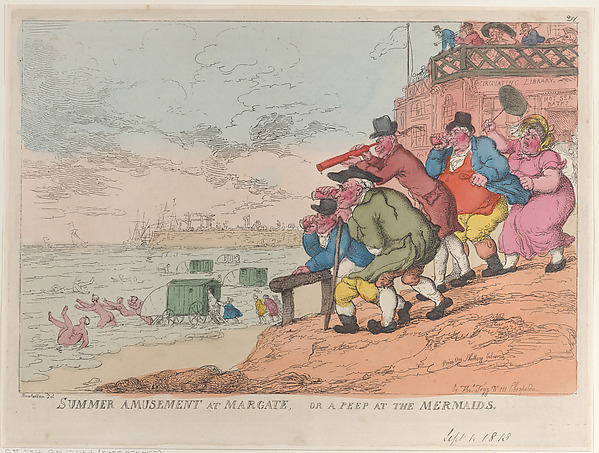 Thomas Rowlandson, Summer Amusement at Margate, or a Peep at the Mermaids