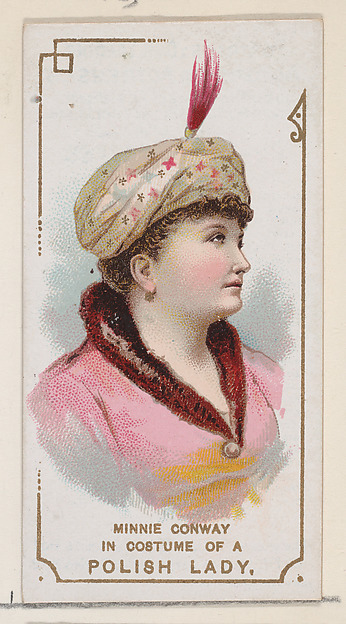 W. Duke, Sons & Co., Minnie Conway in Costume of a Polish Lady, from the set Actors and Actresses, First Series (N70) for Duke brand cigarettes