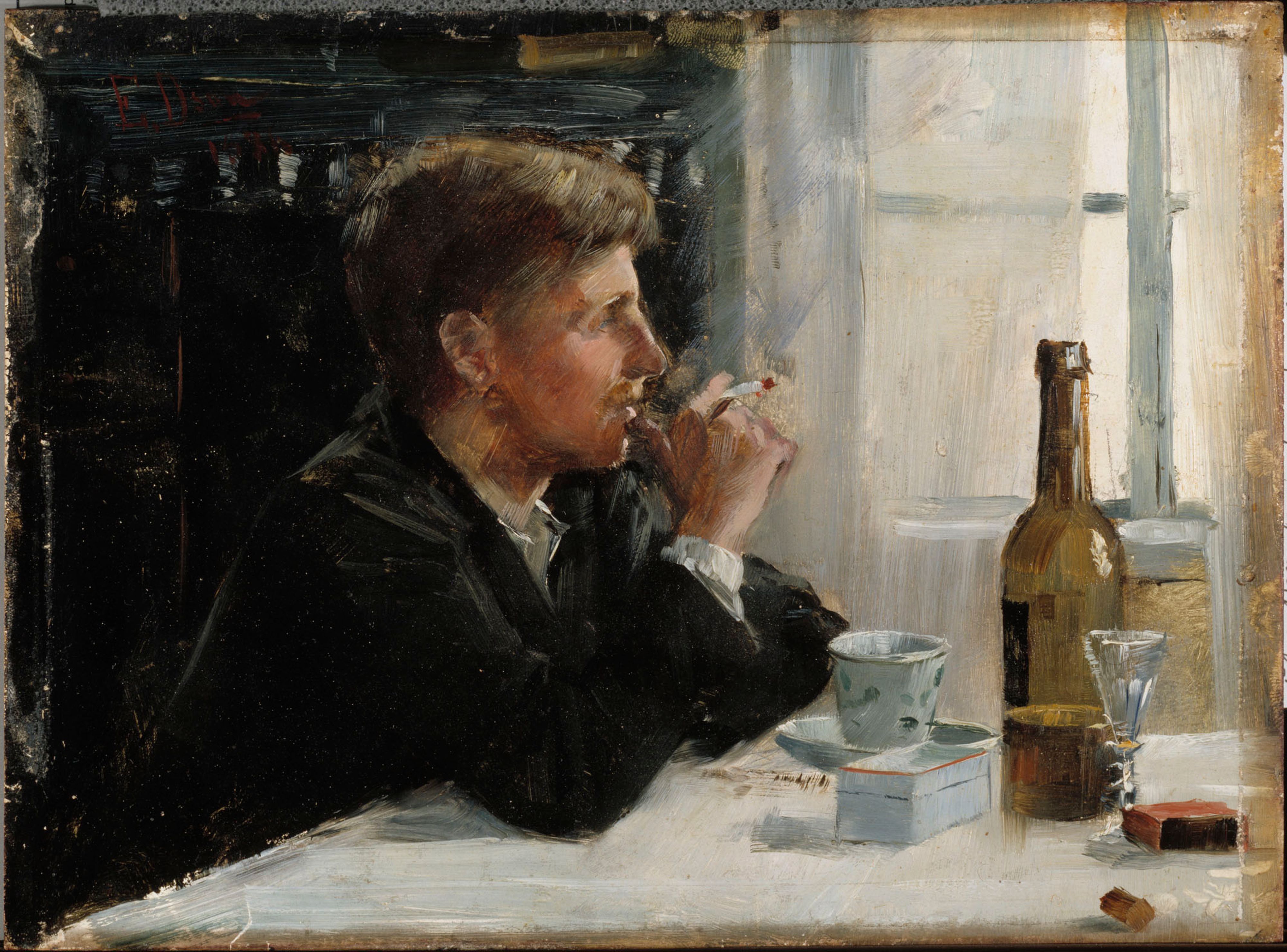 Elin Danielson-Gambogi, Seated Man at the Table