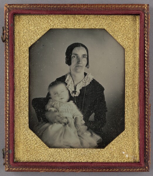 Unknown, [Portrait of a Seated Woman and Baby]