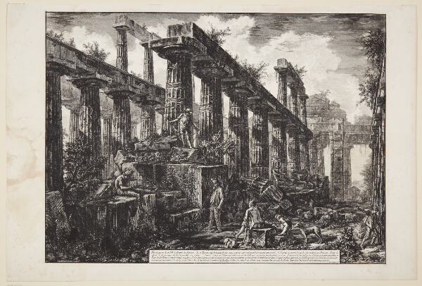 Giovanni Battista Piranesi, Ruinerne af Neptun-templets cella [...]