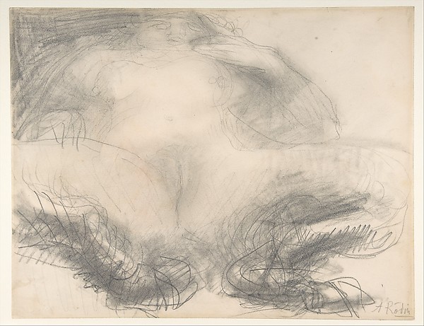 Auguste Rodin, Study of a nude female figure (Satyress)