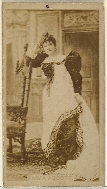 W. Duke, Sons & Co., Emma Abbott, from the Actors and Actresses series (N145-8) issued by Duke Sons & Co. to promote Duke Cigarettes